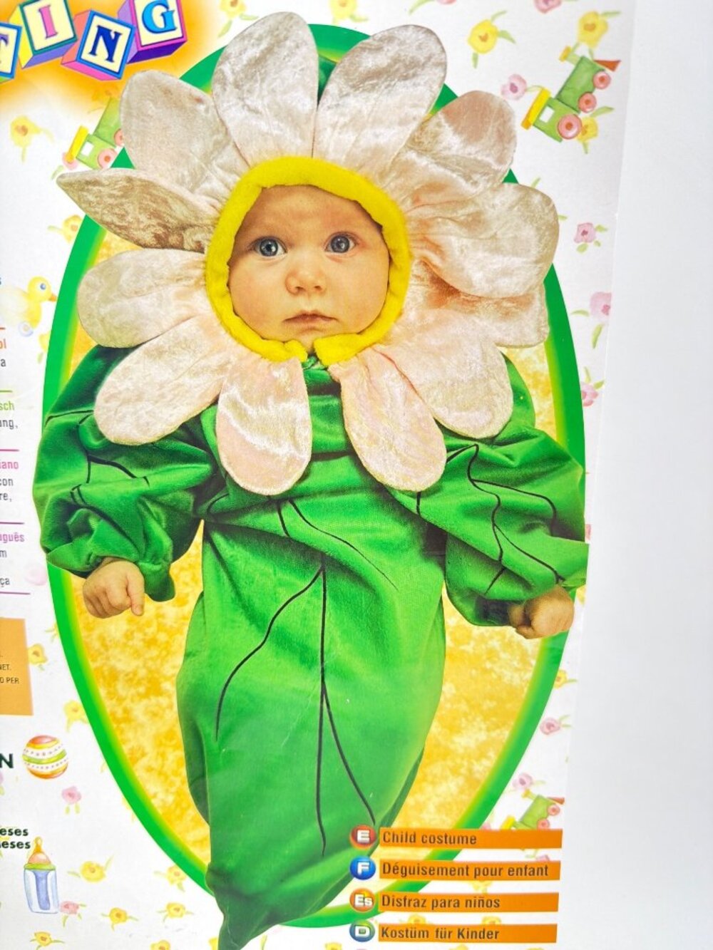 Rubies Baby Daisy Brite Costume Flower Cosplay Set Size Newborn 0-9 Months